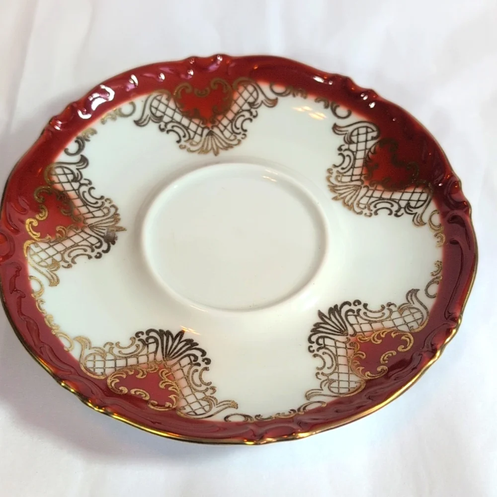 Johann Seltmann Vohenstrauss Bavarian 3 PC Tea Cup & Saucer Set
